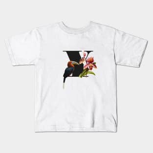 Botanical Alphabet Y Kids T-Shirt